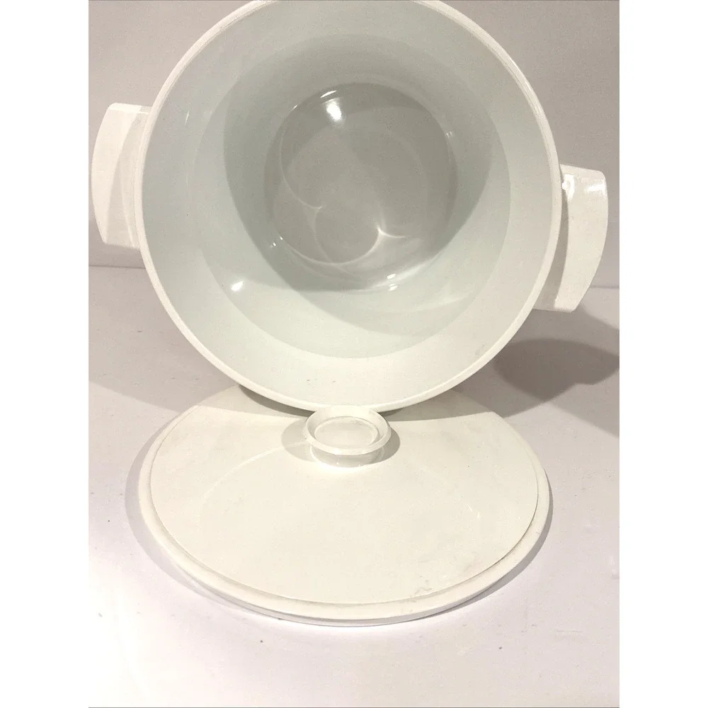 Vintage Thermo Serv Ice Bucket w Lid & 4 Mugs 6